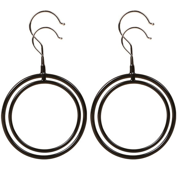 PTOOTP  4pcs Stainless Steel Round Hangers for Hanging Scarves Ties Belts
