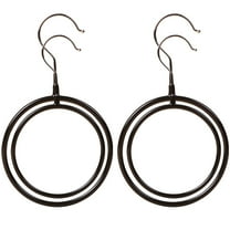 PTOOTP 4pcs Stainless Steel Round Hangers for Hanging Scarves Ties Belts