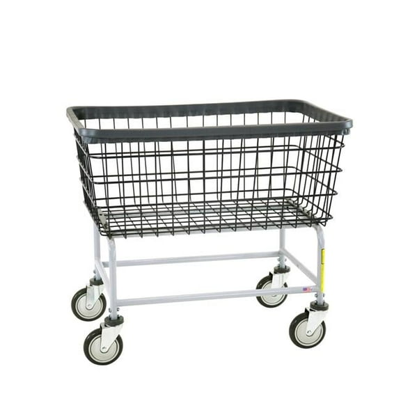 R&B Wire Products 200F-D7 Dura-Seven Anti-Rust Coating Large Wire Laundry Cart, 4.5 Bushel