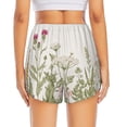 thumbnail image 4 of Uemuo Herbs and Wildflowers Pattern Women's Athletic Shorts High Waisted Running Shorts with Liner Pockets Gym Elastic Workout Shorts-XX-Large, 4 of 9