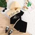 thumbnail image 2 of Rovga Summer Child Outfits Infant Baby Boy Casual Letter Printed Shorts Set T-Shirt And Elastic Waist Shorts 2Pcs Clothes Cute Baby Clothing, 2 of 7