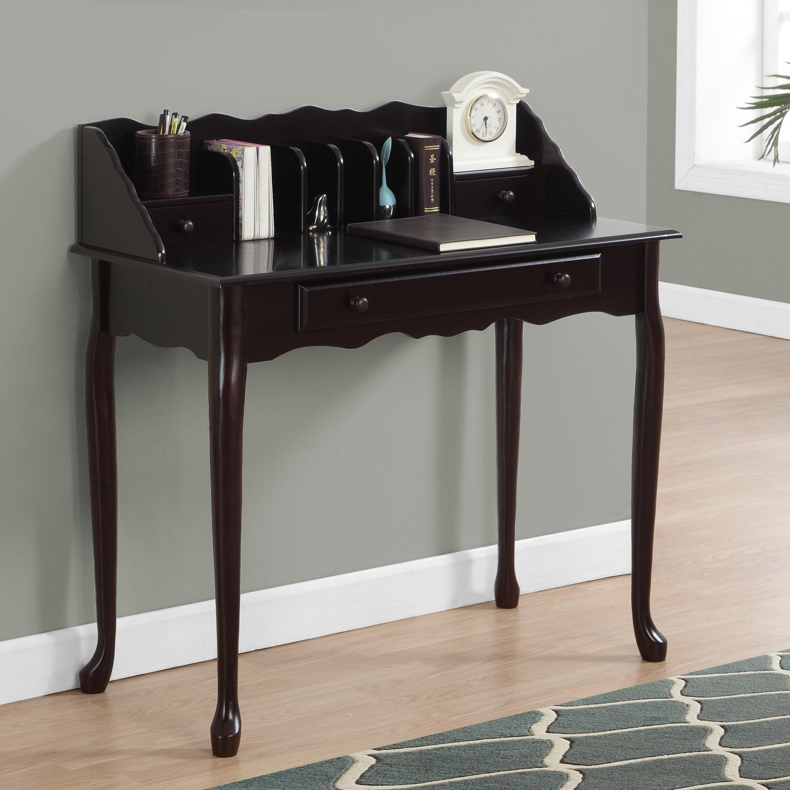 Monarch Desk 36 L Dark Cherry Traditional