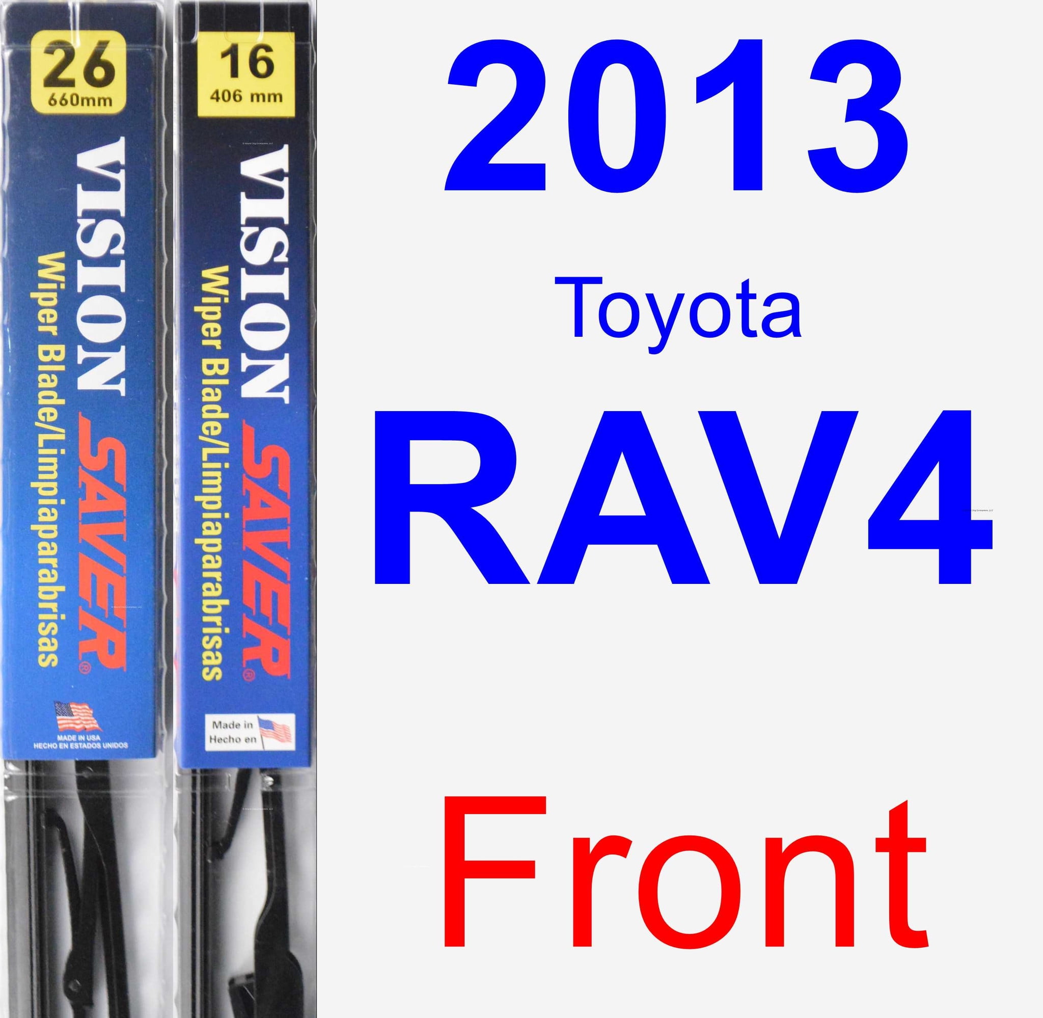 2013 Toyota RAV4 Wiper Blade Set/Kit (Front) (2 Blades) Vision Saver