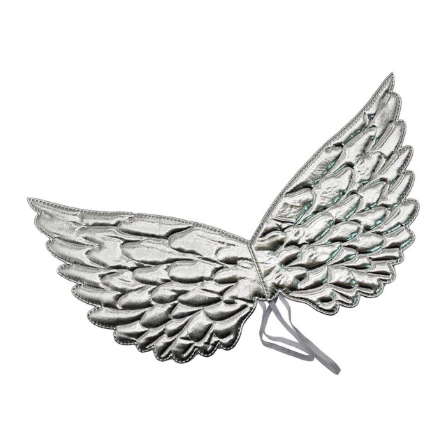 Yuarrent Lovely Fairy Wing Butterfly Wing Prop for Costume Carnival Kits de decoración para fiestas Plata 43cm