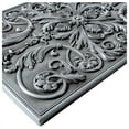 thumbnail image 3 of Backsplash Tile for Kitchen and Fireplace Royal  12 x 18 Metal Mural Pewter Nickel, 3 of 6