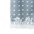 thumbnail image 3 of Women's Polka Dot Lace Hem Midi Sleep Skirt, Elastic Waist Lace Trim Half Slip Loungewear Skirt Light Blue M(M), 3 of 5