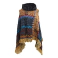 thumbnail image 2 of Foulard Multicolore Poncho Imprimé pour Femmes avec Franges Châle Tricoté Foulard Frangée Chandail Cape Cadeaux pour Femmes Foulard Ourlet à Franges Cape Châle, 2 of 4