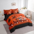 thumbnail image 3 of jejeloiu Football City Silhouette 7pcs Bedding Comforter Set,American Rugby Game Queen Bedding Sets For Men Women Reversible, 3 of 8