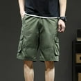 thumbnail image 4 of Xysaqa Men's Cargo Shorts Relaxed Fitted Casual Cotton Work Outdoor Shorts Mens Big & Tall Shorts with Multi Pockets 2X 3X 4X Clearance, 4 of 9
