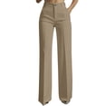 thumbnail image 2 of YanHoo Plus Size Wide Leg Pants for Women High Waist Solid Color Casual Pant Work Business Straight Trousers with Pockets, 2 of 8