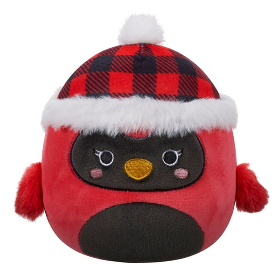 Squishmallows Official 5 inch Cazlan the Red Cardinal With Beanie - Child's Ultra Soft Stuffed Plush Toy