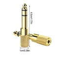 thumbnail image 5 of Headphone Adapter 6.35 mm Male to 3.5 mm FemaleWear-resistant Jack Converter Stereo Dual Channel Audio Plug Gold Plating Process 6.5to3.5 Gold, 5 of 5