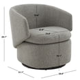 thumbnail image 3 of SAFAVIEH Couture Phyllis Modern Boucle Solid Swivel Armchair, Grey, 3 of 8
