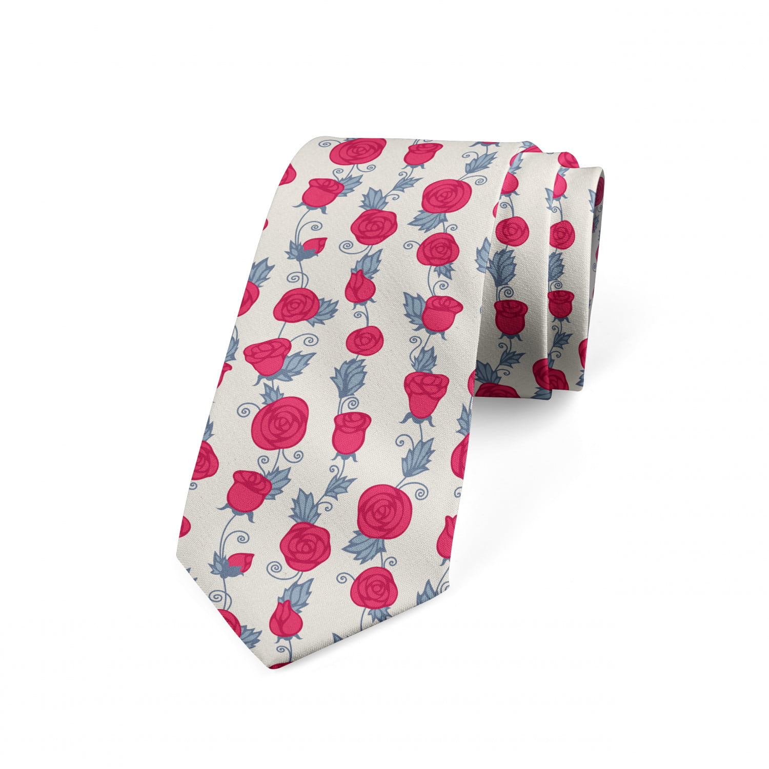 Charcoal Grey and Coral 3.7 Ambesonne Mens Tie Pink Balls of Yarn Sewing