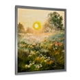 thumbnail image 2 of Designart 'The Blossoming Field With Sunrise' Farmhouse Framed Art Print, 2 of 4