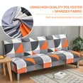 thumbnail image 3 of LiveGo Armless Futon Sofa Bed Cover, Stretch Sofa Couch Slipcovers Without Armrests, Printed Furniture Protector Cover, 9 Colors, 3 of 10