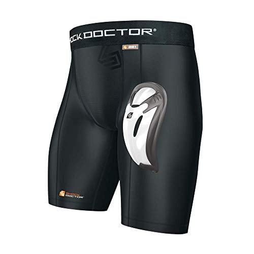 Shock Doctor Men's Core Compression Short with Bio-Flex Cup - Adult - Large - Black