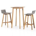 thumbnail image 1 of vidaXL 3 Piece Bar Set Solid Acacia Wood, 1 of 5
