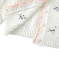 thumbnail image 4 of KARLSITEK Fall Winter Little Girl's Knitted Crewneck Cardigan Sweater Long Sleeve Button Warm Crochet Cardigan Sweater for Toddler, 4 of 7