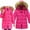 Hot Pink, variant on ATOGUTA Kids Jackets Boys Winter Warm Thick Hooded Down Coat Down Jacket Padded Overcoat Black, Size 2T-12