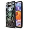 thumbnail image 1 of FINCIBO Slim TPU Bumper + Clear Hard Back Cover for LG Stylo 6 6.8" 2020, Clear Elephant Head Aztec, 1 of 6
