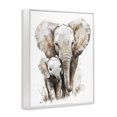 thumbnail image 3 of Stupell Industries Elephant Baby with Mother White Framed Giclee Art design by Ramona Murdock, 20 x 16, 3 of 8
