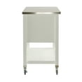 thumbnail image 3 of Linon Robbin Wood Rolling Kitchen Storage and Prep Cart in White, 3 of 8