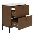 thumbnail image 6 of Spaco 30" Bathroom Vanity with Ceramic Sink and Full-Extension Drawers, Freestanding Bathroom Vanity with Soft Close Drawer Slides for Indoor, Dark Brown, 6 of 18