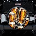 thumbnail image 1 of Glass Beer Painting Polyester Universal Spare Wheel Tire Cover Custom Tire-Covers for Trailer RV SUV Truck Camper, 1 of 5