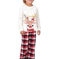 thumbnail image 2 of Fiomva Christmas Pajamas for Family, Matching Family Christmas PJs Sets Blue Elk Tree Printed Top Sleepwear, 2 of 10