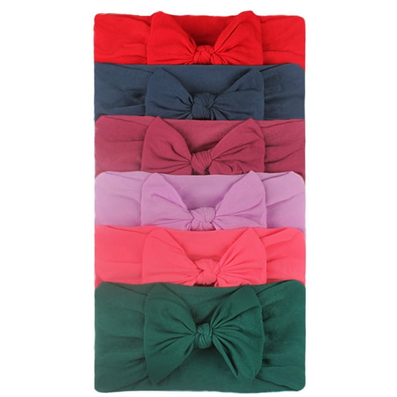 Kcodviy Girls Baby Toddler Turban Eyeball Bow Headband Hair Band Bow Saw Headband 6Pcs Accessories Headwear Baby Wade Baby Girl Headbands 6-12 Months Headband with Ribbon
