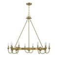thumbnail image 2 of Warm Brass Ten Light Chandelier from the Sullivan Collection, 2 of 5