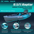 thumbnail image 5 of Reel Yaks Raptor Modular Fishing Kayak - 9.5ft Propeller Drive, Sit-On Top, Stable & Portable, 380 lbs Capacity, 5 of 6