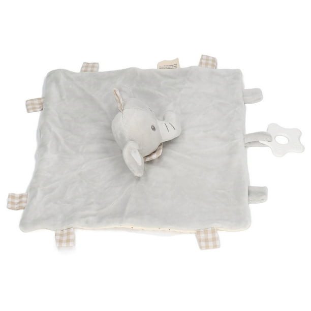 Muñecos de dentición de elefante para bebés Manta de dentición de elefante Manta de seguridad suave para bebés