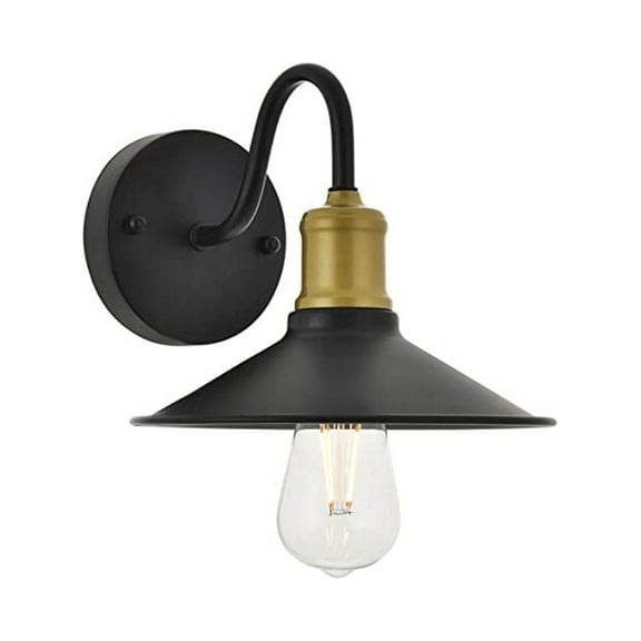 Etude 1 light brass and black Wall Sconce