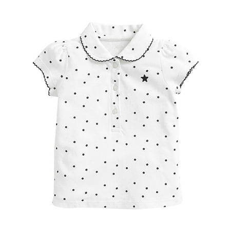 

Dyfzdhu Summer Children Kids Boys Girls Top Lapel Short Sleeve T-shirt
