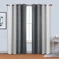 thumbnail image 3 of DriftAway Ombre Gradient Color Lined Blackout Thermal Insulated Grommet Window Curtain for Living Room Bedroom 2 Panels 84"L x 50"W Gray, 3 of 8