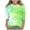 A Green, variant on Afuyipoi Toddler Girls T-shirts(3-12), 3/4 Sleeve Round Neck Gradient Color Pullover Tops Blue 5 Years