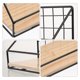 thumbnail image 4 of 2 estantes flotantes de pared de madera rústica para colgar en la pared con soportes de metal para cocina, dormitorio y baño, 4 of 6