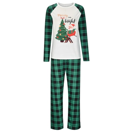 

Fesfesfes Xmas Pjs Long Sleeves Women Printed Top+Pants Family Matching Pajamas Set Sale Items