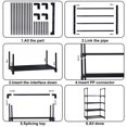 thumbnail image 5 of TEEMARS Shoe Rack Organizer, 3 Tiers Metal Shoe Storage Shelf for 12 Pairs of Shoes and Boots, Space Saving Large Shoe Cabinet for Bedroom, Cloakroom, Hallway Entryway, 5 of 8