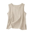 thumbnail image 3 of LVHAOGJOB Womens Sleeveless Tank Crew Neck Tops Summer Workout Loose Fit Flowy Shirts for Women, 3 of 5