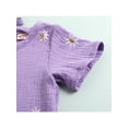 thumbnail image 6 of Infant Baby Girls 2 Pieces Outfits, Daisy Embroidery Round Neck Short Sleeve T-Shirt Tops + Elastic Waist Shorts Set, 6 of 9