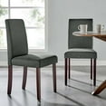 thumbnail image 5 of Side Dining Chair, Set of 2, Fabric, Wood, Grey Gray, Modern Contemporary Urban Design, Kitchen Room Cafe Bistro Restaurant Hospitality, 5 of 9