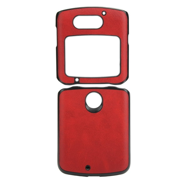 Mobile Phone Protective Case Shockproof Phone Leather Cover Shell for Motorola Razr 5GRed