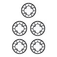 thumbnail image 1 of VONKY 1/2/3/5 Vélo 104BCD Roue à Chaîne Ronde Pièces d'Anneau Noir 52T 5PCS, 1 of 1