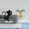 thumbnail image 2 of Reloj de pared,Reloj de pared con diseño de gato para guardería,sala de juegos y interior,Estatua de cabeza de ciervo,Decoración de pared con cabeza de ciervo,animales,adorno para el, 2 of 8