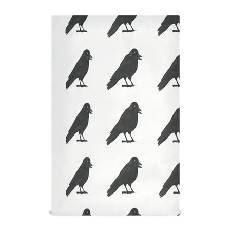 

Raven Repetition Kitchen Towels Set of 4 Tea Towels for Kitchen Decorative Waffle Dishcloths 28x18in