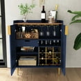 thumbnail image 3 of ARTPOWER Sideboard Buffet Cabinet with Fluted Texture, Modern Coffee Bar Cabinet with Wine Rack&Drawers, Blue Liquor Cabinet for Kitchen Dining Room, Living Room, 3 of 6