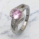thumbnail image 1 of FENGGUIQU Anillo Rosa Con Zirconia Para Mujer Accesorio En Oficina Y, 1 of 8